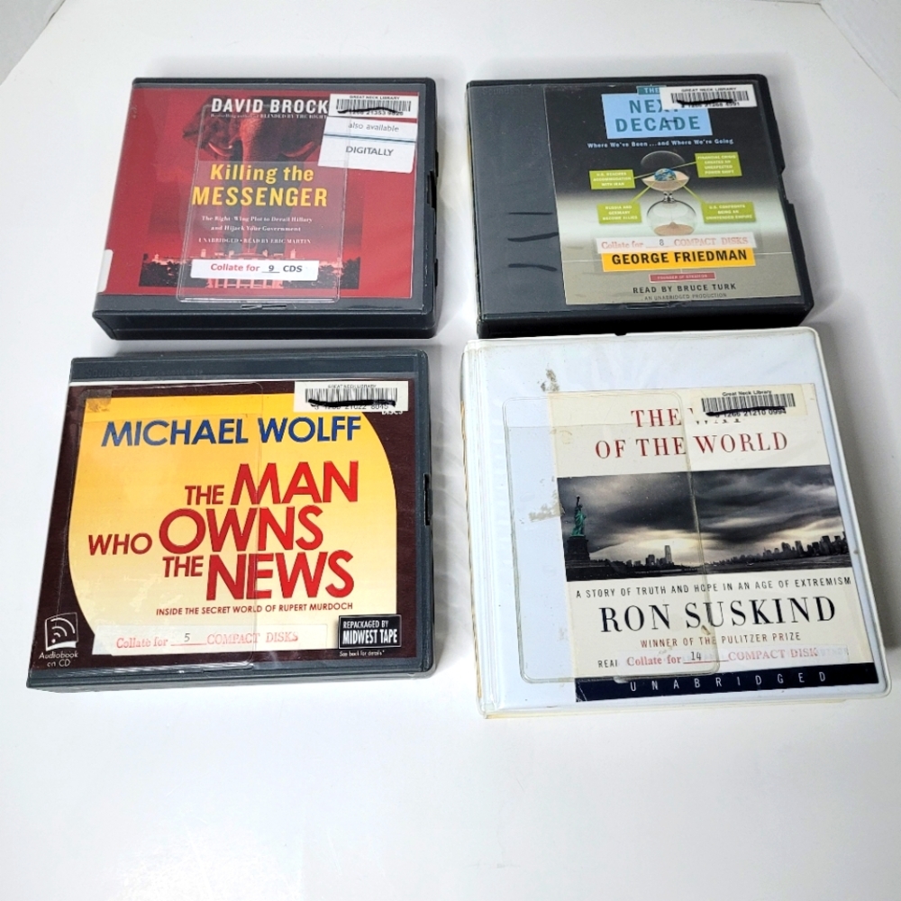 Lot of Four Audiobooks on CDs Non-fiction Ex-Library
